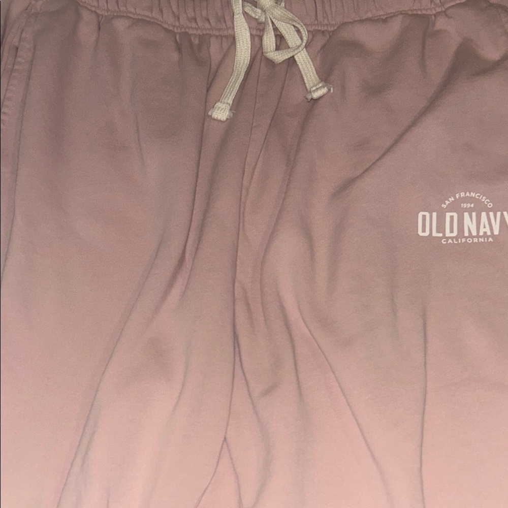 COMFY High Waisted Old Navy Blush Pink Logo Joggers sweat pants - Picture 4 of 8